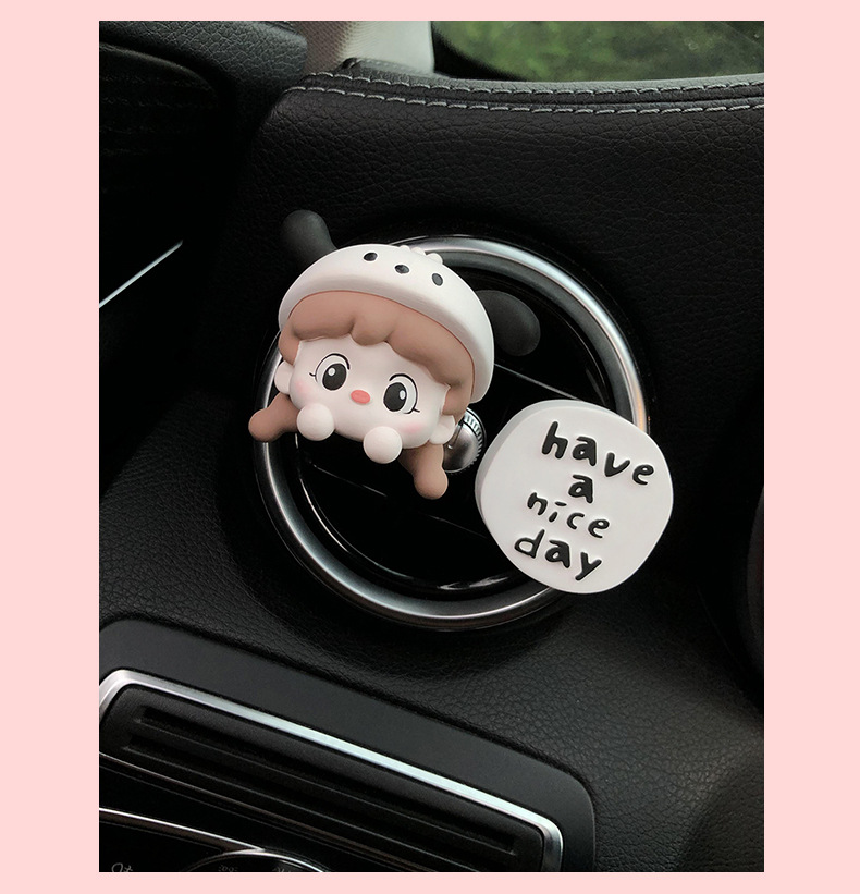 Cute ice cream girl car aromatherapy car air outlet decoration perfume car accessories decoration fragrance Stone