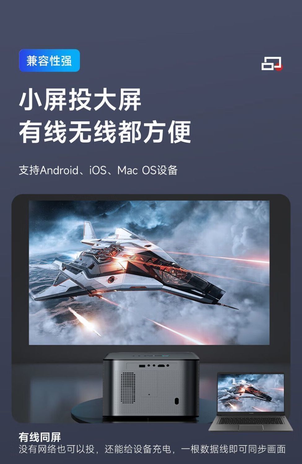 New Short-Focus Projector for Living Room Bedroom Home Theater Dormitory Daytime Use 4K HD Projector