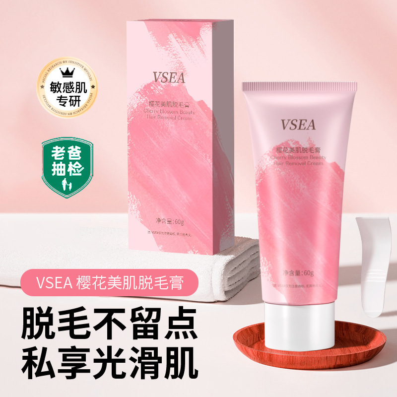 Cherry blossom depilación suave para todo el cuerpo, espuma para eliminar el vello de las piernas, espuma para hombres y mujeres al por mayor.