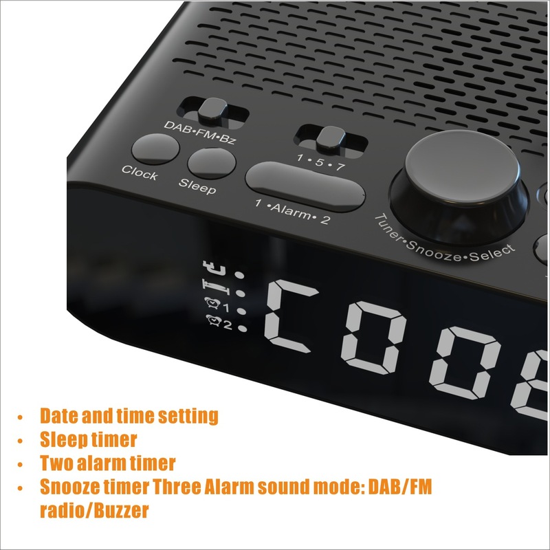 国境を越えたヨーロッパの鐘制御dab/fmラジオはbluetoothをサポートし、低音振動膜、hdディスプレイを持っている|undefined