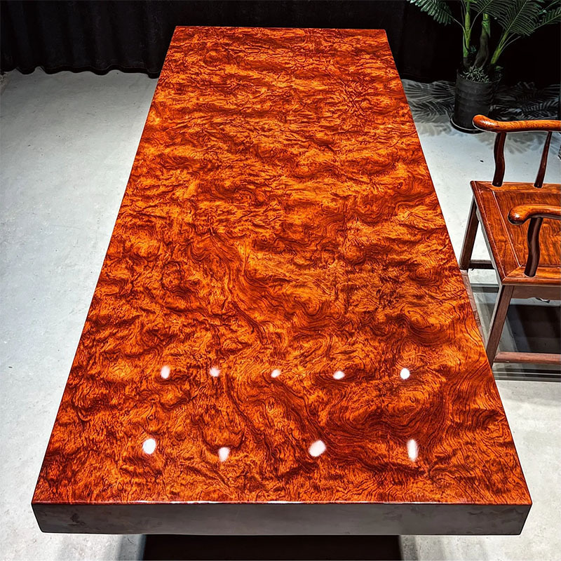 Brazilian Rosewood Solid Wood Large Desk Modern Simple Log Rectangular Table Okan Conference Table Mahogany Round Dining Table