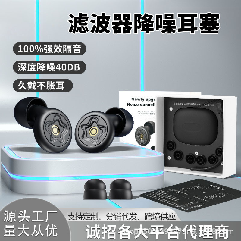 Soundproof Earplugs Dormitory Noise Reduction Sleeping Workshop Anti-Noise Comfortable Mute Anti-Snoring Silicone Sleep Artifact