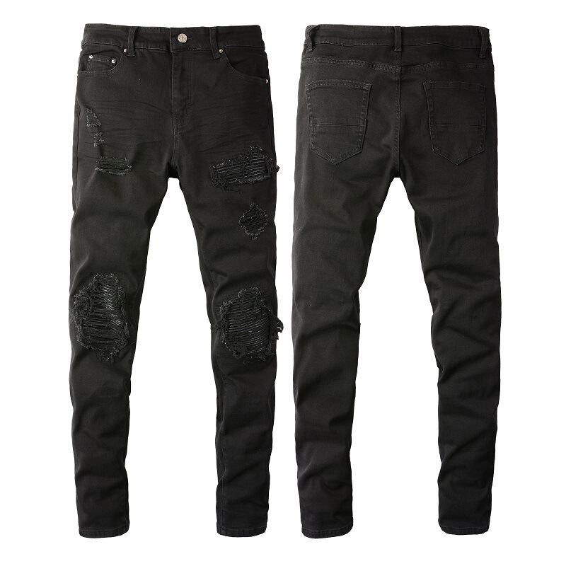 Foreign Trade Jeans Men's High Street Fashion Brand Street Ripped Jeans Men's Elastic Slim Fit Pants 8520 Foreign Trade Jeans Men's High Street Fashion Brand Street Ripped Jeans Men's Elastic Slim Fit Pants 8520