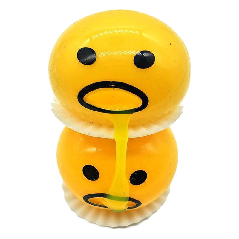 Náuseas yema de huevo hermano vómitos yema de huevo Jun Taiwan leche de huevo perezoso amarillo Bola de vómitos puesto de venta caliente juguetes al por mayor tazón entero