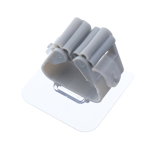 Household broom and mop hanger, bathroom wall punch-free mop clip, creative multi-functional storage rack