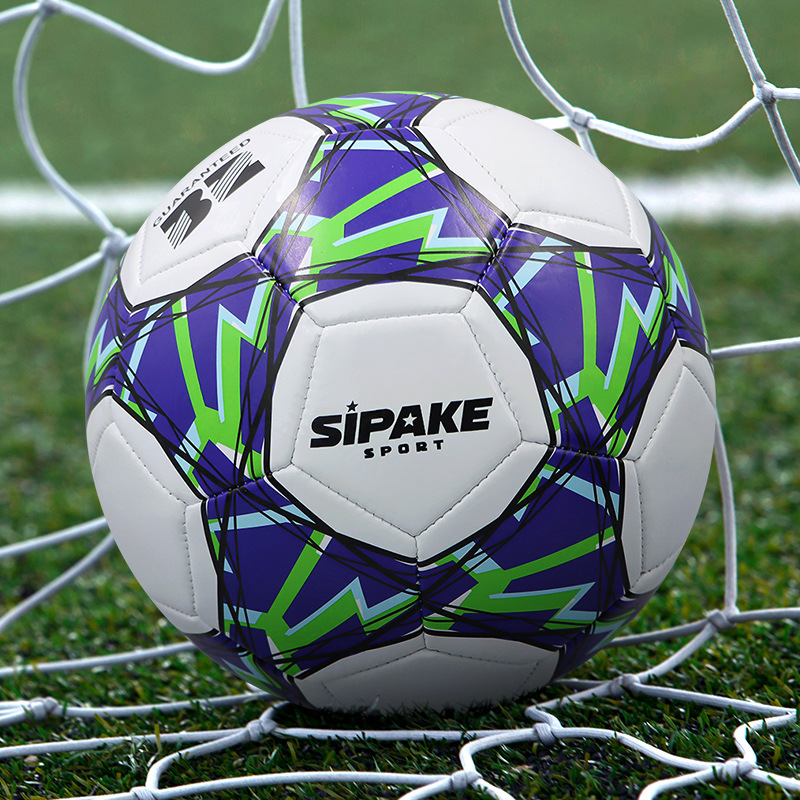 Una pieza de fútbol para niños No. 4, estudiantes de primaria y secundaria, jardín de infantes, competencia interior y exterior, entrenamiento, fútbol pu cosido No. 5