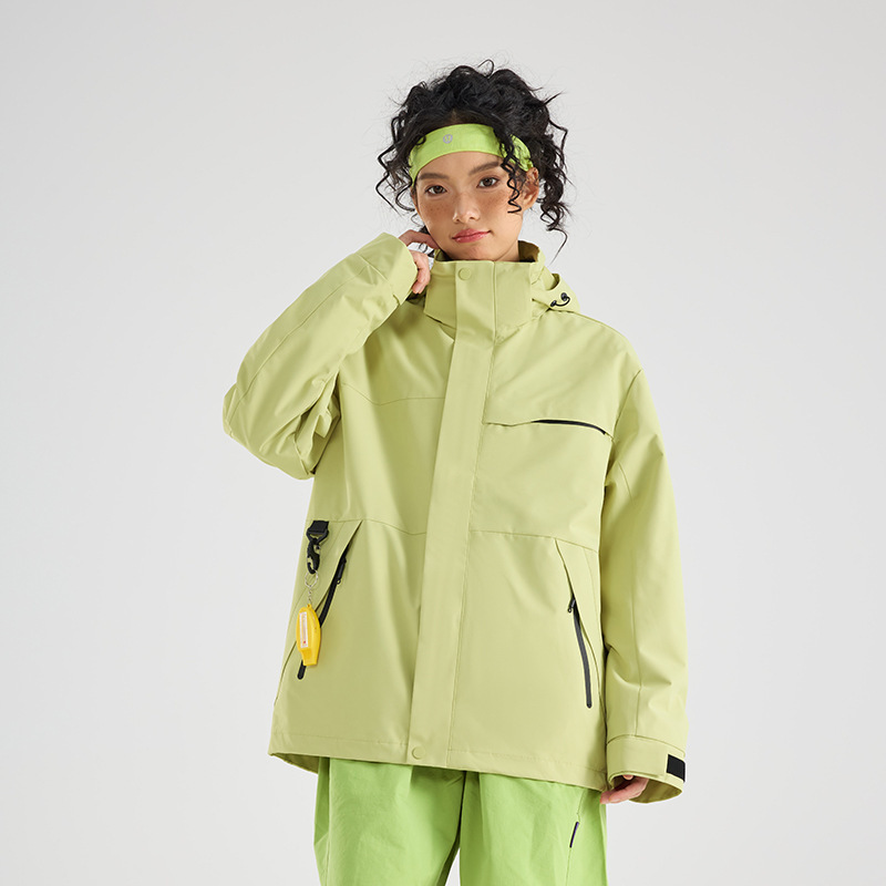 Luotuo's Same Style Jacket for Women, Three-In-One Outdoor Windproof, Water-Repellent and Warm Jacket for Men, Hiking and Mountaineering Clothing in Xizang