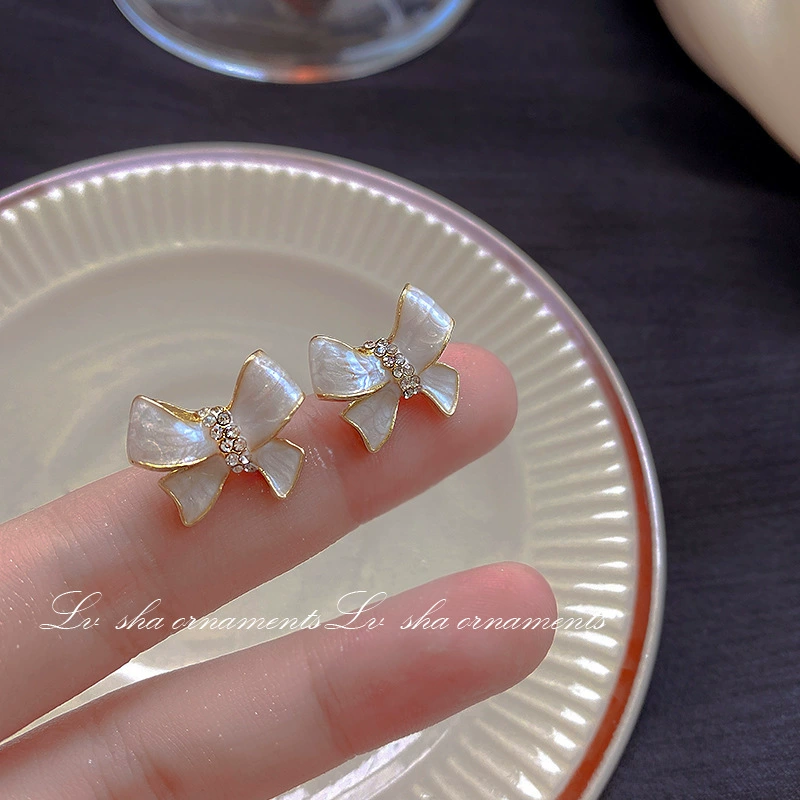 Серьги, серебряные иглы, стиль Шанель, серебро 925 пробы, легкий роскошный стиль, высококачественный стиль