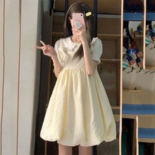两件套装日系软妹蝴蝶结花苞背带连衣裙子+女学生甜美娃娃领衬衫