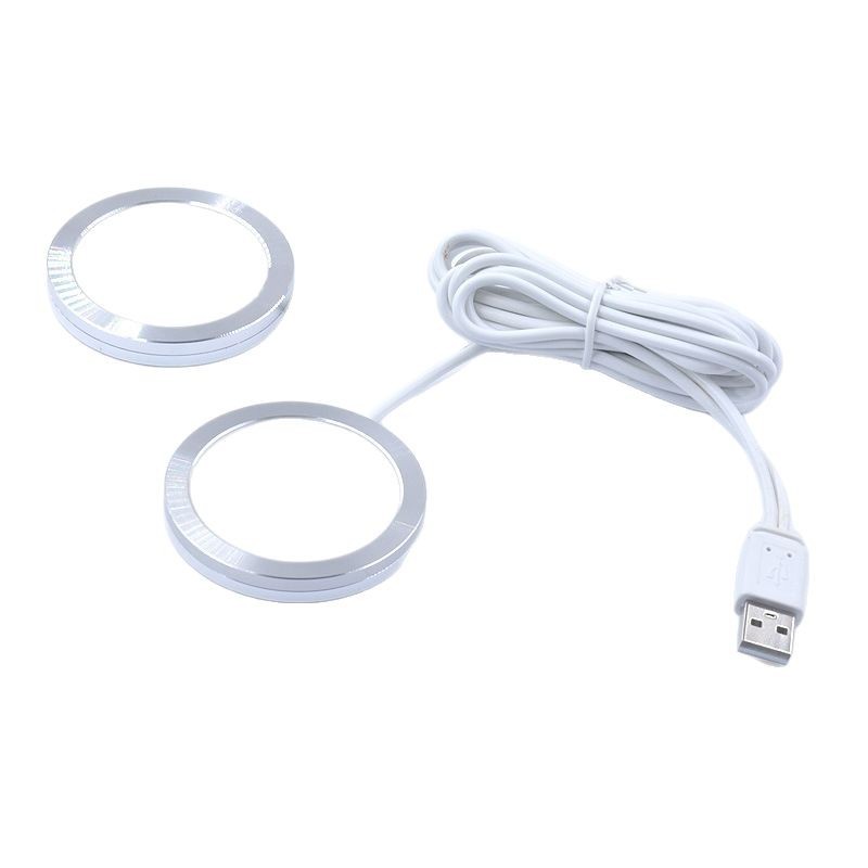 5VUSB ultrafino pequeño foco gabinete vitrina decoración de escritorio 3W un remolque dos RV pequeña luz redonda LED transfronterizo