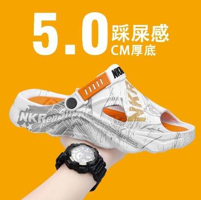 Sandalias de hombre, zapatillas de conducción de verano, zapatillas frías antideslizantes de tamaño grande, zapatillas de playa deportivas casuales.