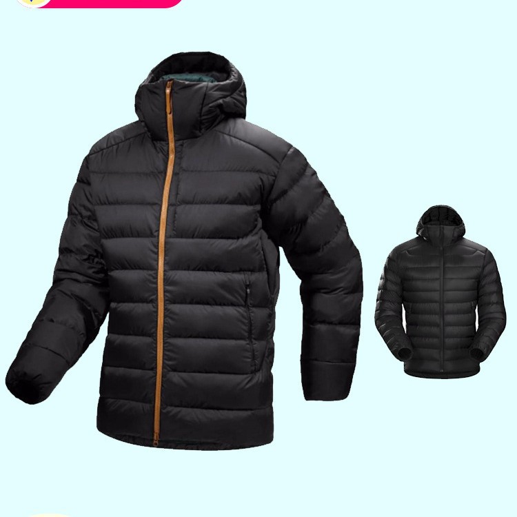 台州鸟家冬季新款黑金排骨保暖2025拉链连帽拼色户外羽绒服