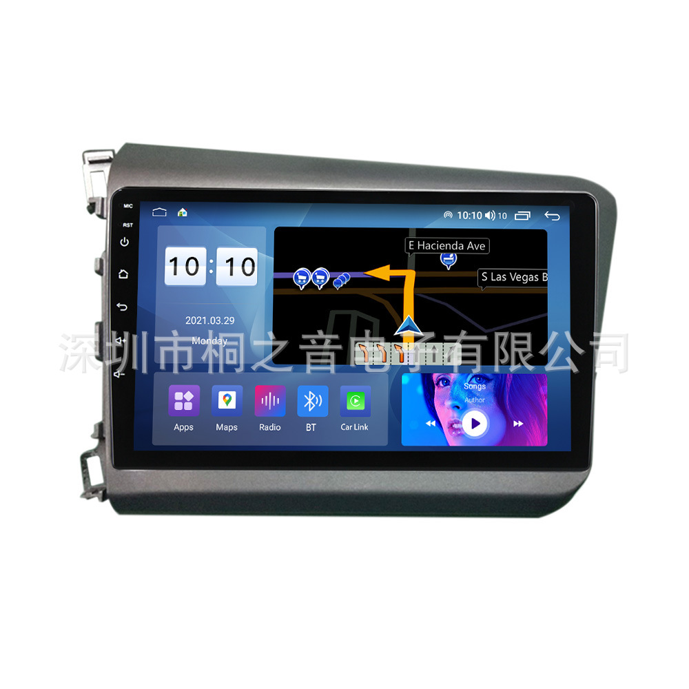 12 혼다 시빅 자동차 안드로이드 네비게이션 CARPLAY 블루투스 통합 자동차 디스플레이의 국경 간 응용