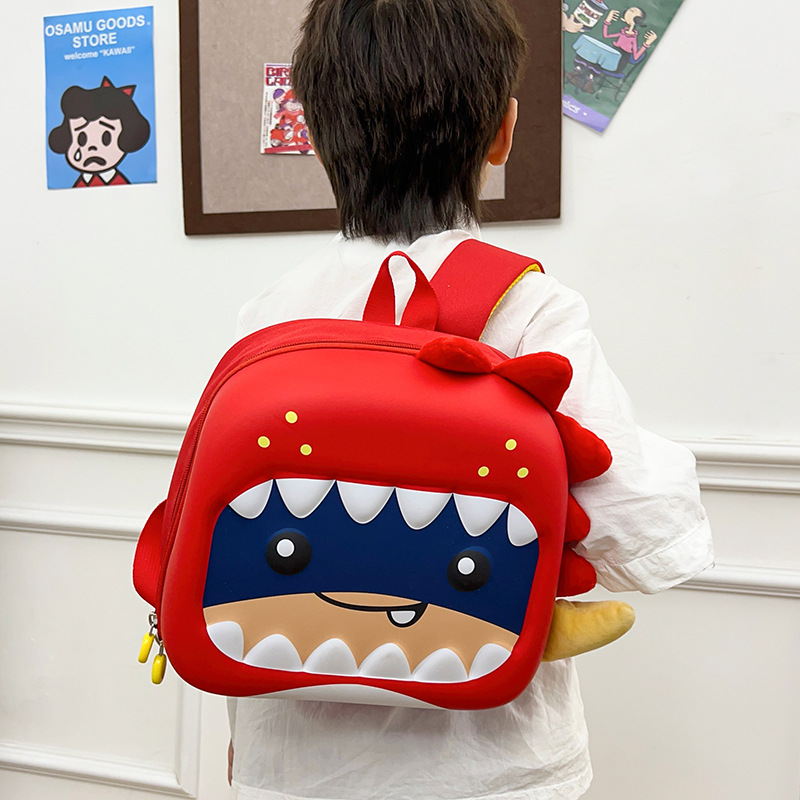 Mochila de dibujos animados lindo pequeño dinosaurio para niños y niñas cáscara de huevo ligera mochila para bebé de jardín de infantes nueva mochila para niños