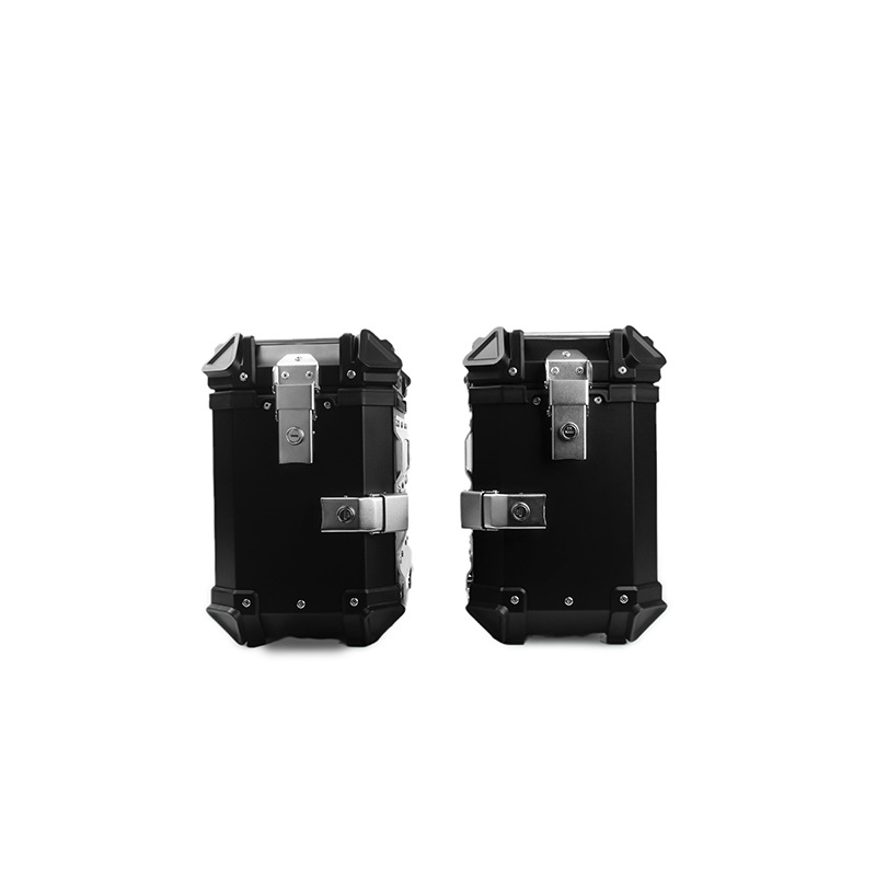 Gran capacidad 38l aleación de aluminio caja lateral equipaje impermeable almacenamiento caja de almacenamiento motocicleta maleta tres cajas Accesorios