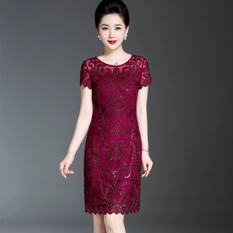 2023 новое платье матери достойная Мода Фиолетовый Красный Синий винно-красный Си свекровь свадебное платье поколение волос