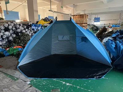 Polar Tiger factory direct outdoor sunshade tent beach sunshade tent fishing convenient tent camping tent (Avtomobil dam çadırları) - sky-blue-double