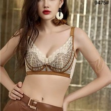 9475俏丹莉性感蕾丝内衣女记忆钛圈柔软水晶兔耳朵杯大胸显小文胸
