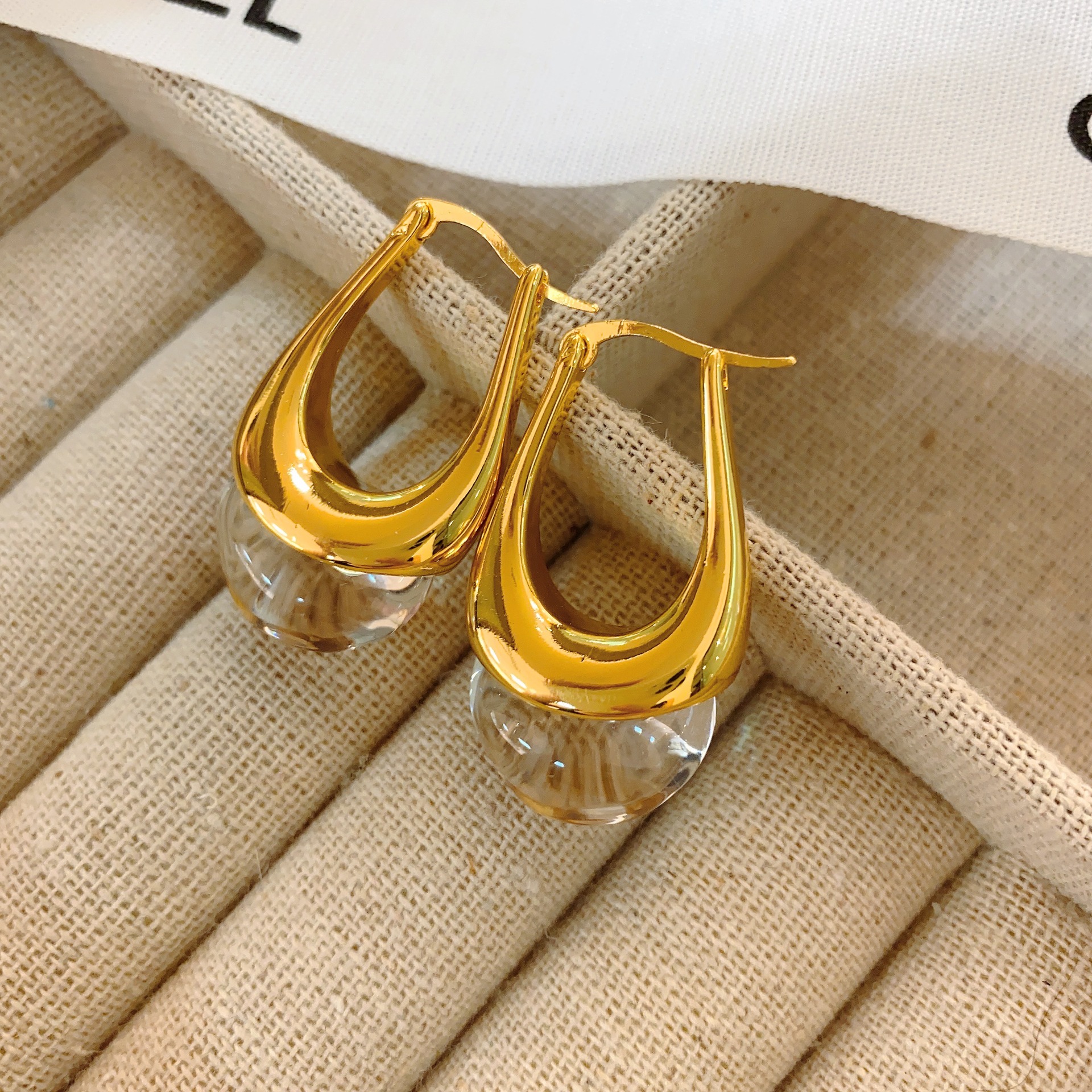 15g Weight Rhinestones Inlay Material 1 Pair Simple Style Solid Color Inlay Metal Rhinestones Earrings