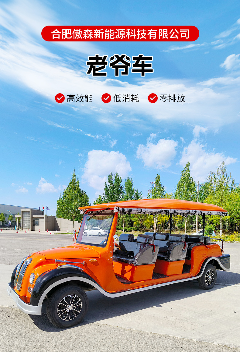 Vintage Electric Sightseeing Car Classic Car Scenic Spot Tour Hotel