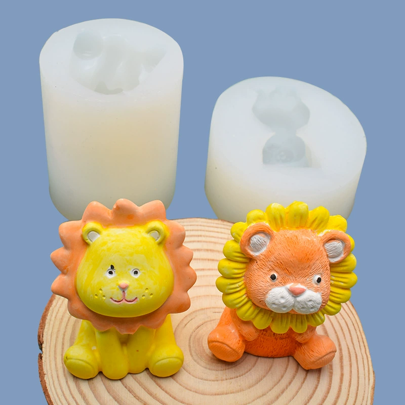 Silicone Mold for Mousse Decorations for Auto - Lion & Tiger Figures Handmade #606 #607