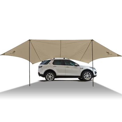 4-6 Person Side Awning Car Avtomobil yan çətirləri - khaki-golden-eagle-car-side-canopy-4-6-people