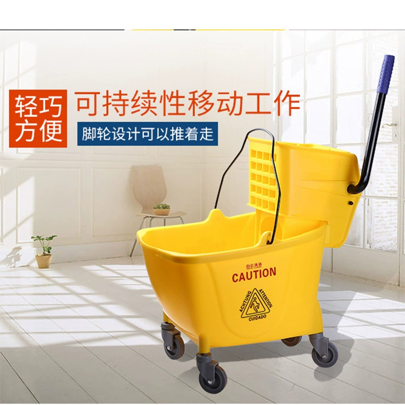Baiyun Швабра Ведро Сжимание Ведра Грузовик для отжима воды Швабра с ручным отжимом Ведро Швабра Чистка Швабра Ведро Отель