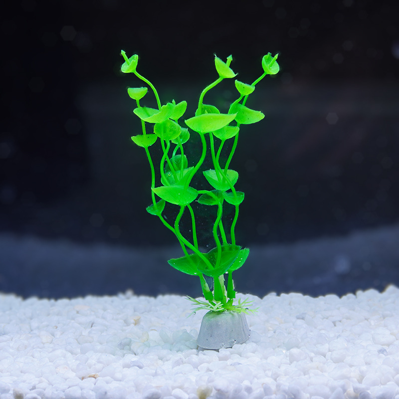 Acuario hierba plástica simulación acuática acuario pecera decoración paisajismo planta flor azul corta simulación hoja reptil planta