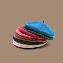 石原里美日系高質量澳洲羊毛呢貝雷帽純好搭畫家帽網紅蓓蕾帽女