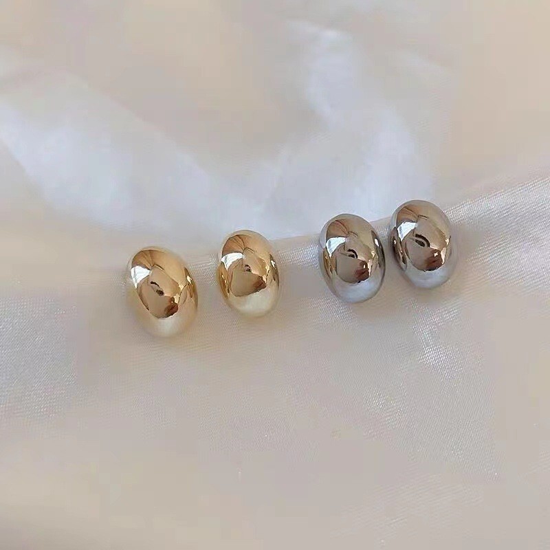 新しいメタルビーンイヤリング卸売insイヤリング新しいトレンディなハイエンドシンプルな紙イヤリング女性卸売|undefined