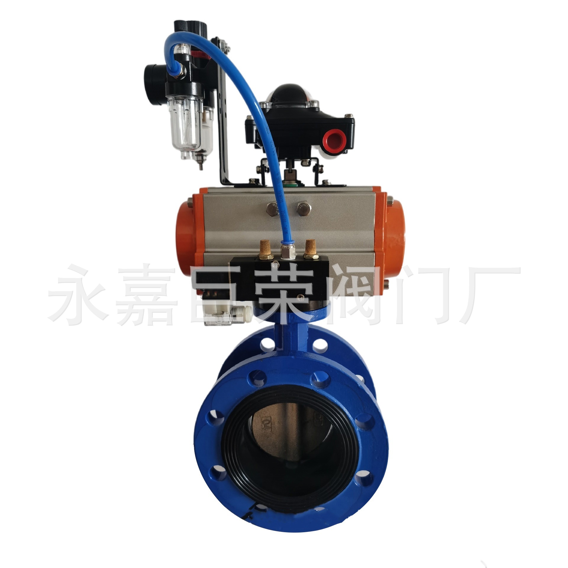 南高阀门生产气动硬密封对夹蝶阀 D673H-10C DN80 铸钢材质