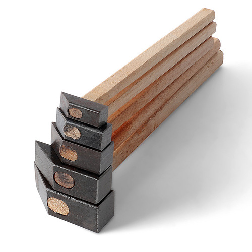 Square trimming hammer, wooden handle metalworking hammer, manual small hammer, fitter hammer, gold and silver jewelry DIY hammering tool