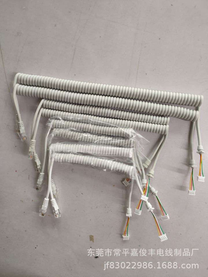 胎心仪弹簧伸缩线、探头连接线、线、医疗设备弹簧线医疗专用