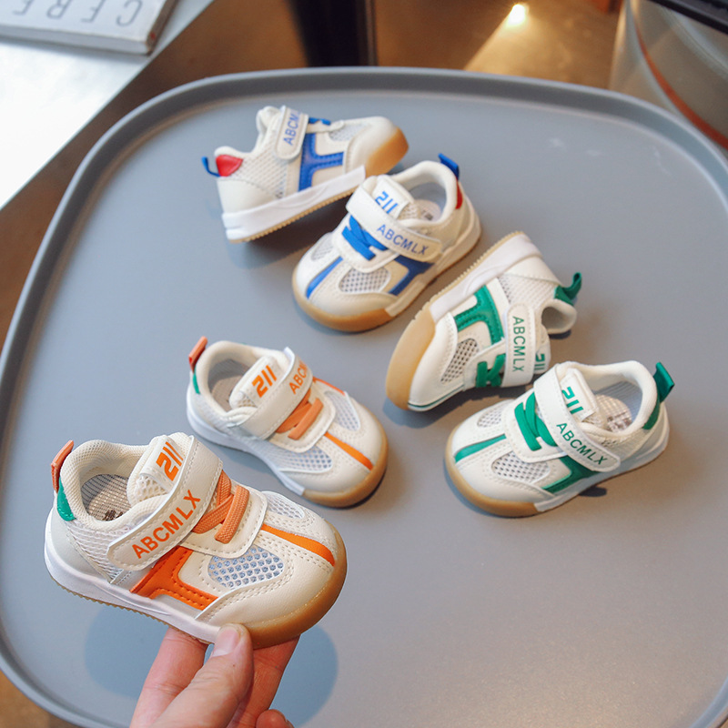 Soft Sole Walking Shoes for Girls Spring and Summer, Boys Net Face Children's Breathable Baby Shoes 0-1-2 Years 3 Summer