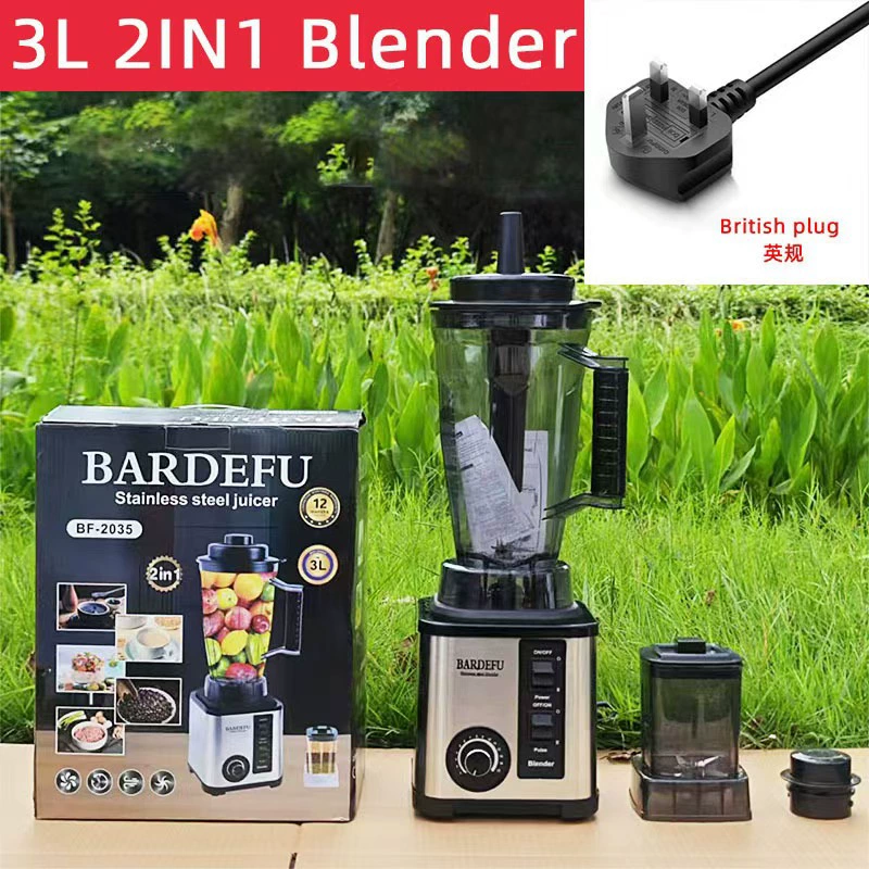 Cross-border 4L 8-in-1 blender for commercial use, stainless steel, high-power, pure copper mixer, meat grinder, crushed ice, juice extractor