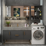 Шкаф для прачечной на балконе комбинированный каменная тарелка интегрированный бассейн шкаф для ванной комнаты