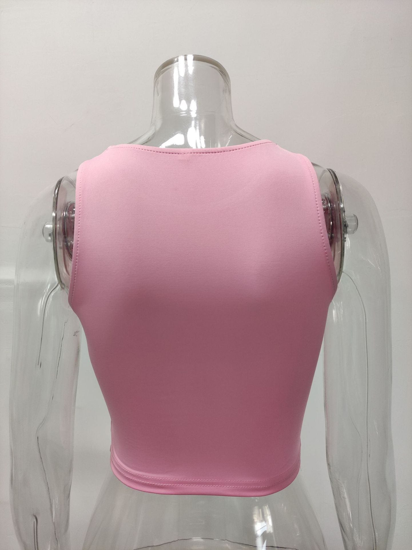 Women's Clothing Summer Solid Color Sleeveless Round Neck Tank Vest T-Shirt Women's New Wish Fashion Top_ecoleips.com