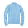 With zipper, azure, with a zipper