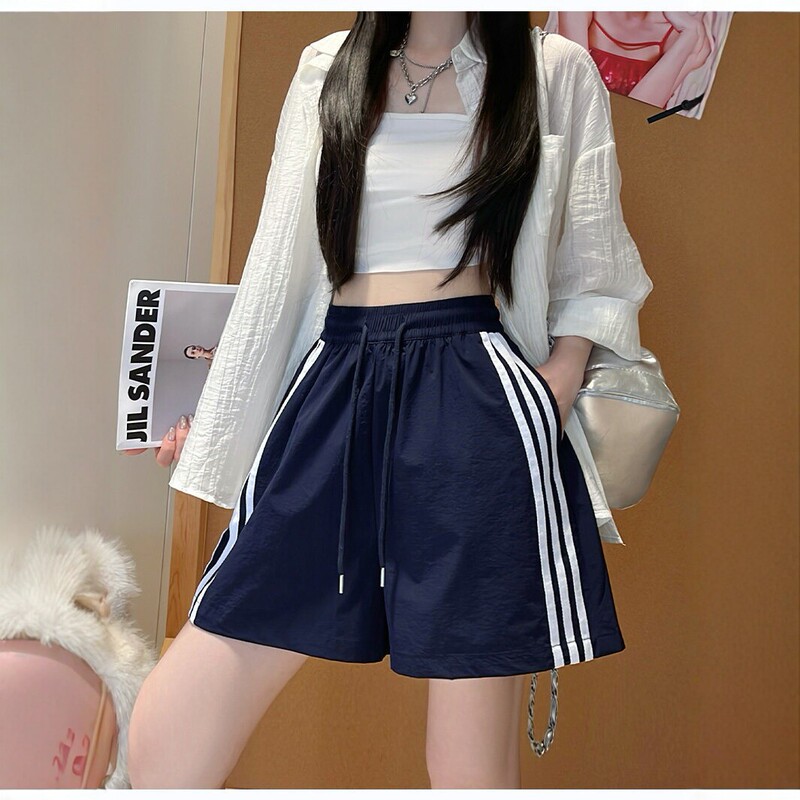2026 Women's Summer Thin New Loose Fit Wide Leg Pants for Petite Women, Sports Casual Pants, Summer Thin Shorts