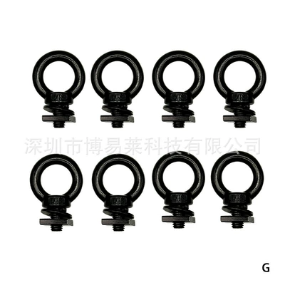 Roof Platform Screws, Luggage Anchor Points, Snow Leopard Roof Platform Ring Fixing Accessories, Screw Straps (Roof rack) - m8-hanging-rings-8-black