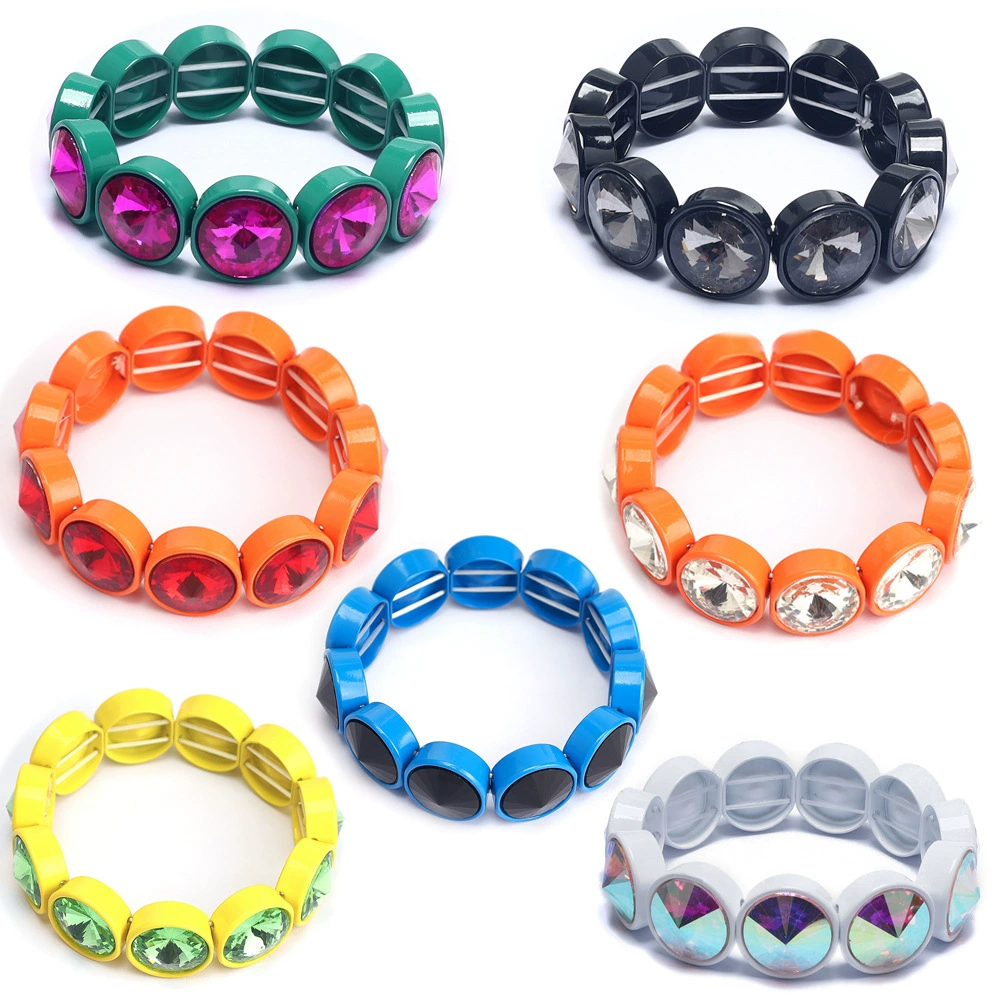 (Кросс-бордер торговля), эластичный ремешок, разноцветный кристал bracelet натуральный камень, бохо стиль, с камнем, (Физические)