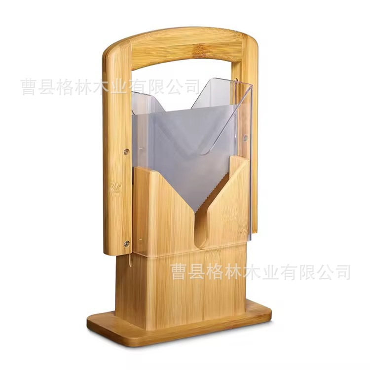 나무 토스트빵 슬라이서 휴대용 주방 베이킹 도구 베이글 슬라이서 베이글 절단 보조기구