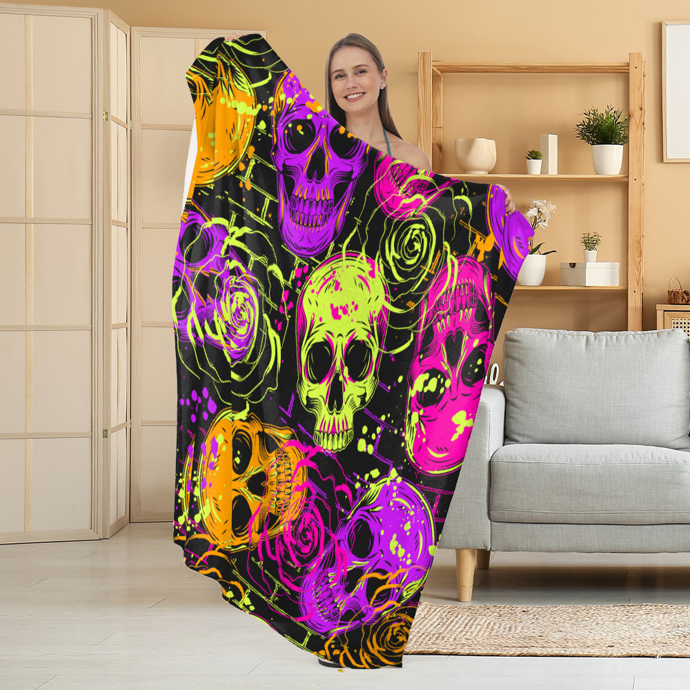 Manta de Franela Festiva con Estampado Navideño, Manta para Siesta, Manta para Aire Acondicionado, Manta Gruesa para Sofá, Manta para Dormitorio