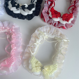 Ins-Style Card Holder Lace Finished Product Original Guka Lace High-Value 3inch Small Card Hanging Backpack Bow Girl