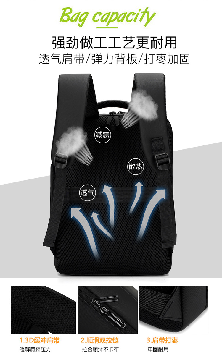 Grenzüberschreitender Herren-Laptop-Rucksack mit mehreren Funktionen, Business-Rucksack, großvolumiger Premium-Rucksack, Laptop-Rucksack