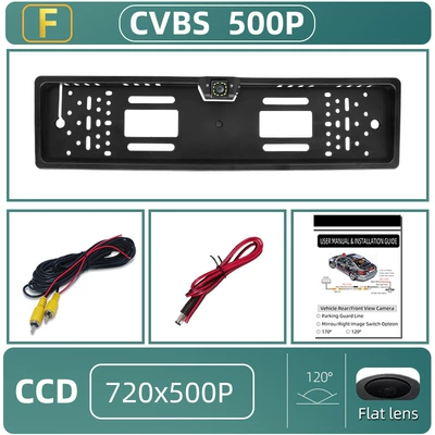 Vehicle camera 16LED light camera car rear - euro-frame-12-lamp