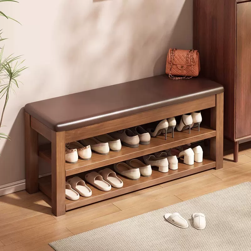入户实木换鞋凳门口家用长条凳子玄关鞋架可坐可收纳穿鞋凳进门凳
