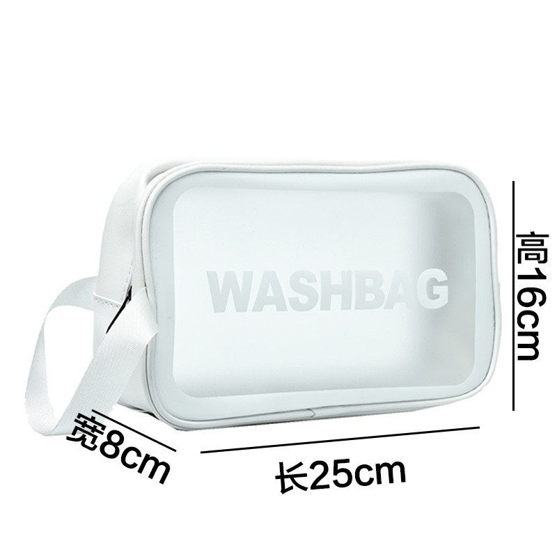 PVC esmerilado bolsa de cosméticos bolsa de almacenamiento bolsa de lavado impermeable portátil de viaje de tres piezas conjunto