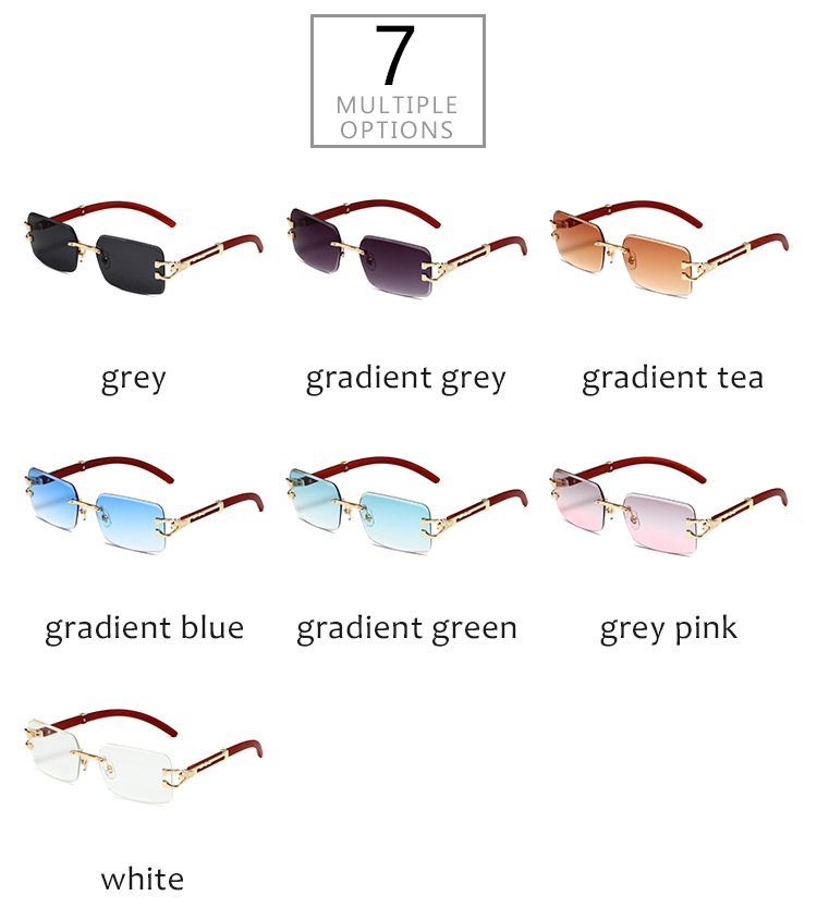 Neue Sonnenbrille mit Leopardenkopf und Holzmaserung für Damen und Herren, doppelstrahlige, diamantbesetzte explosive Brille_voghion.com