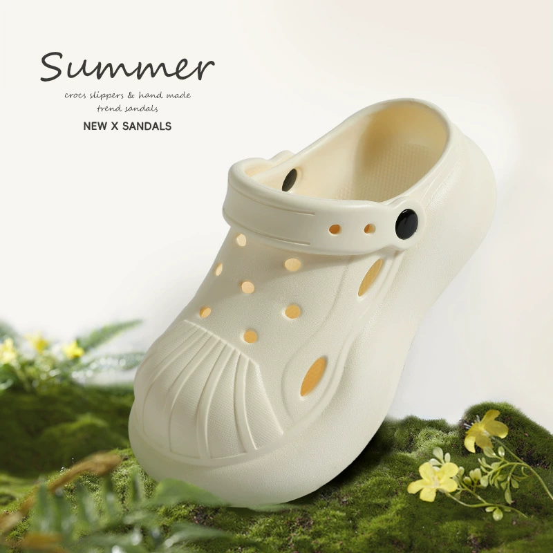 2025 новый стиль наружные пещерные туфли женские летние модные пляжные туфли нескользящие и толстые подошвы увеличены